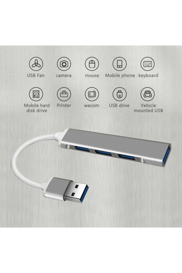 Usb 3.0 4 Portlu Çoklu Splitter Adaptörü Çoğaltıcı Hub Pc Çoklayıcı - 7