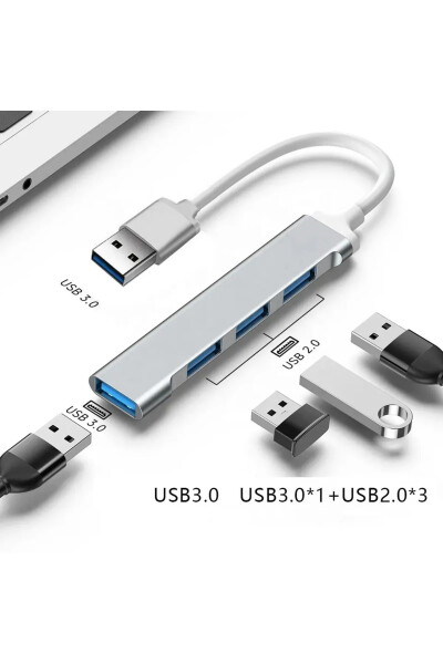 Usb 3.0 4 Portlu Çoklu Splitter Adaptörü Çoğaltıcı Hub Pc Çoklayıcı - 9