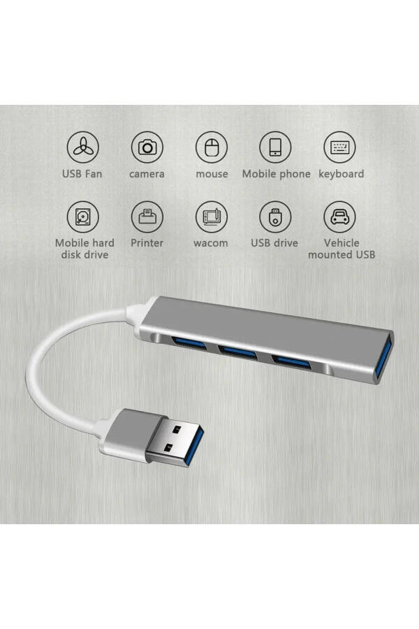 Usb 3.0 4 Portlu Çoklu Splitter Adaptörü Çoğaltıcı Hub Pc Çoklayıcı - 14