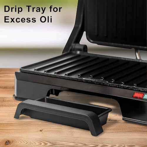 UVFAST Small Panini Press Grill Sandwich Maker, Electric Panini Sandwich Maker Grill,Open 180 Degrees for Grill Indoor,Perfect for Grilling Steaks,Burger,Sandwich,Non-stick Pan,Black - 5