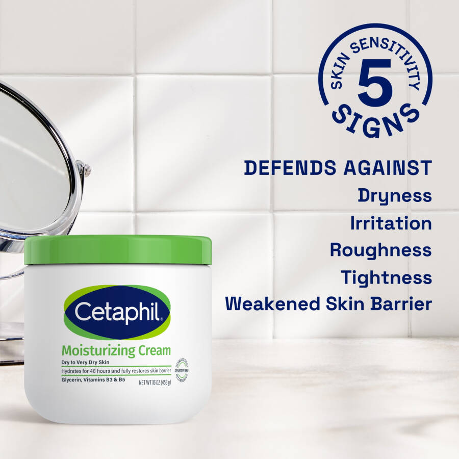 Увлажняющий крем Cetaphil для очень сухой кожи, без запаха, 16 жидких унций - 4