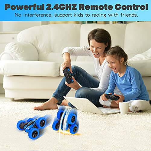 Uzaktan Kumandalı Araba, Çift Taraflı 360 Derece Takla ve Dönme Özelliğine Sahip 4WD RC Arabalar, 2.4GHZ LED'li RC Dublör Araba, 8 Yaşındaki Erkek ve Kız Çocukları İçin RC Araba Oyuncakları - 4