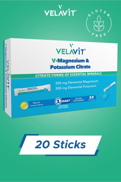 V-Magnezyum & Potasyum Sitrat 20 Toz Poşet - 1