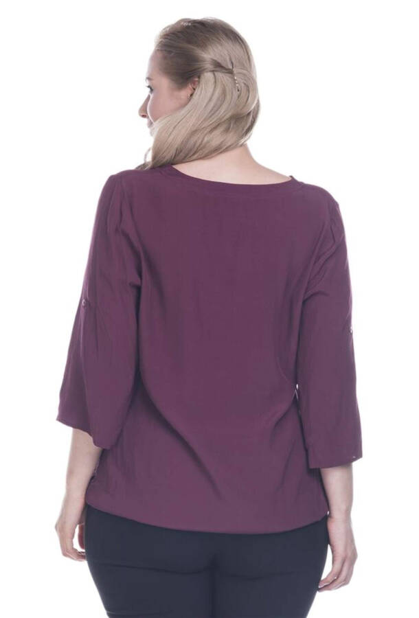 V-Neck Blouse with Epaulets - 3