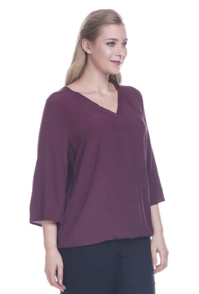 V-Neck Blouse with Epaulets - 5