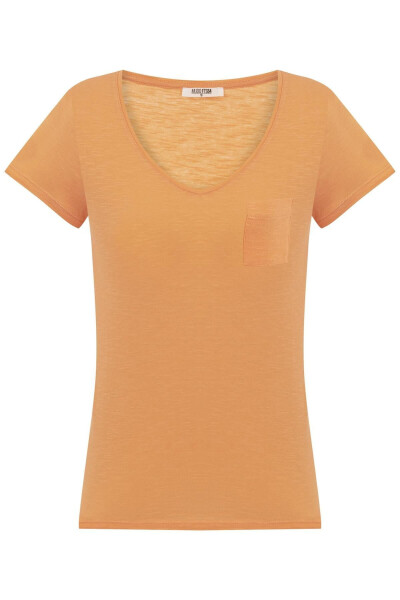 V-Neck Short Sleeve T-shirt - 3