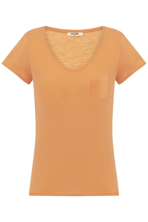 V-Neck Short Sleeve T-shirt - 3