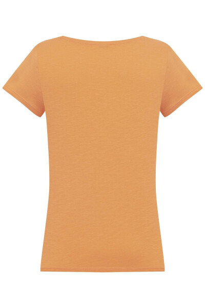 V-Neck Short Sleeve T-shirt - 4