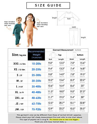 VAENAIT BABY 6M-12Y Toddler Kids Girls Boys Soft Comfy Modal Tencel Solid Raglan Sleepwear Pajamas Pjs 2pcs Set - 24