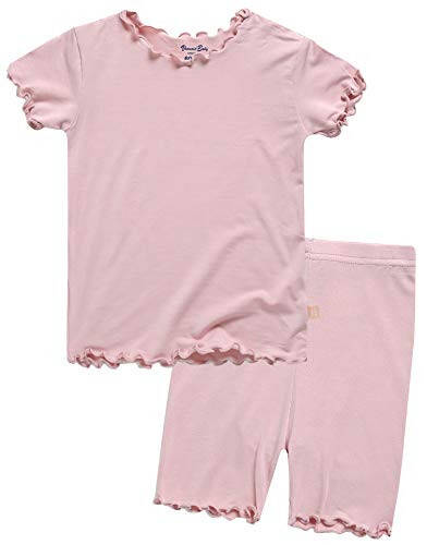 VAENAIT BABY Toddler Kids Girls Boys Sleepwear Pajamas Short Soft Shirring Cool Summer Viscose Pjs 2pcs Set - 31