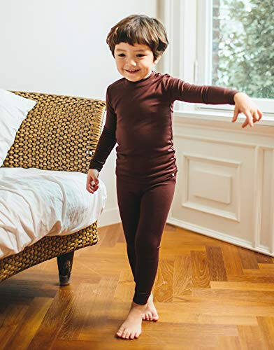 VAENAIT BEBEK 6M-12Y Bebek Çocuk Kız Erkek Yumuşak Rahat Modal Tencel Düz Raglan Pijama Takımı 2 Parça - 32