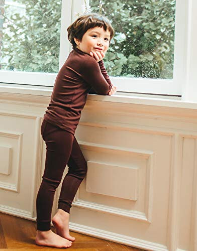 VAENAIT BEBEK 6M-12Y Bebek Çocuk Kız Erkek Yumuşak Rahat Modal Tencel Düz Raglan Pijama Takımı 2 Parça - 34