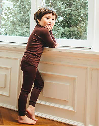 VAENAIT BEBEK 6M-12Y Bebek Çocuk Kız Erkek Yumuşak Rahat Modal Tencel Düz Raglan Pijama Takımı 2 Parça - 28