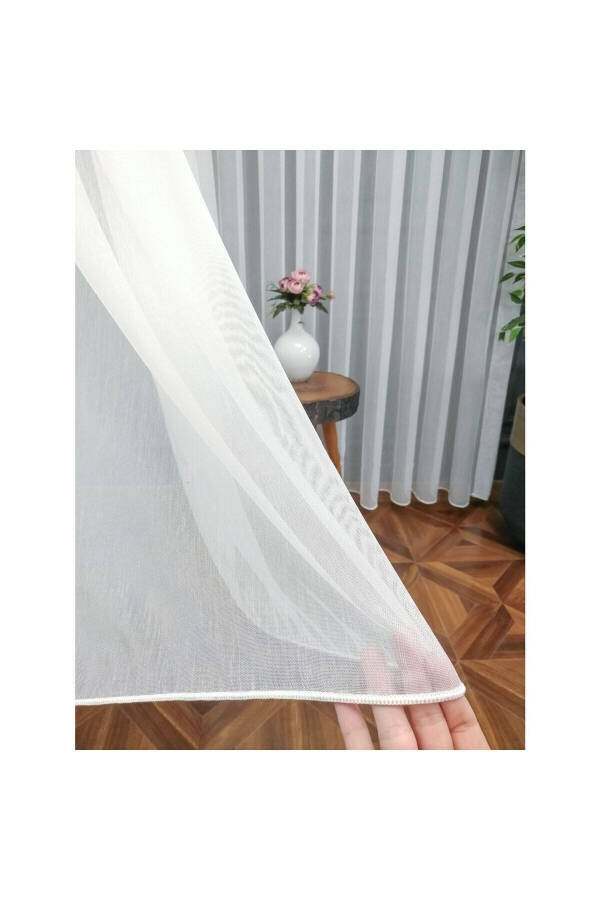 Vakko Bamboo Voile Curtain, Special Product, 1/3 Pleated, Flowing, Iron-Free - 2