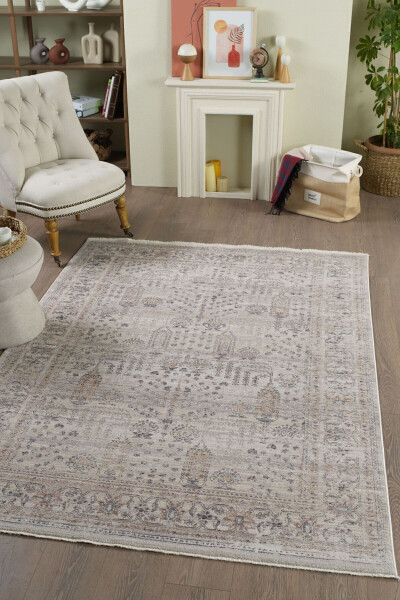 Valeria 100% Polyester Vintage Modern Woven Living Room Area Rug - 1