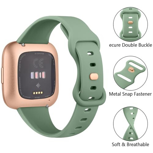 Vanjua Fitbit Versa 2 Bantları için İnce Bant Kadınlar, Yumuşak Silikon Ayarlanabilir Değiştirme Bileklikler Spor Kayışı Fitbit Versa 2 / Fitbit Versa / Versa Lite / Versa SE Akıllı Saat ile Uyumlu - 2