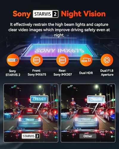 Vantrue S1 Pro 2.7K Front and Rear 5G WiFi Dual Dash Cam, STARVIS 2 HDR Night Vision, LTE Support, 1440P 60FPS Hidden Dash Camera for Cars, GPS, Voice Control, 24/7 Parking Mode, Support 512GB Max - 3