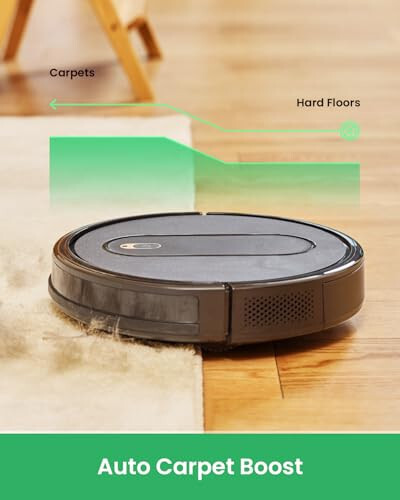 VAOTIDY Robot Vacuum Cleaner - Powerful 2800Pa Suction, App/WiFi/Alexa/Siri Control, 120 Mins Runtime, 2.4GHz, Self-Charging Robotic Vacuum Cleaner for Low Carpet, Pet Hair, Hard Floors (Black) - 6