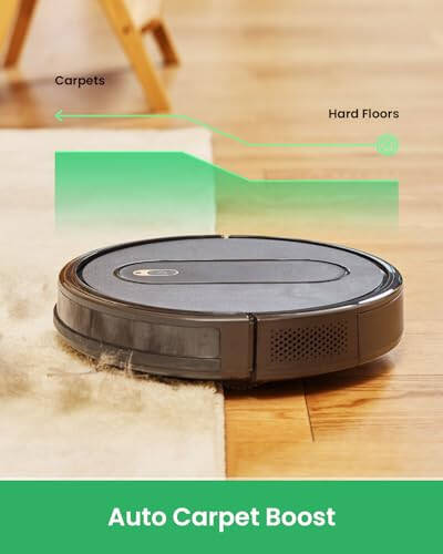 VAOTIDY Robot Vacuum Cleaner - Powerful 2800Pa Suction, App/WiFi/Alexa/Siri Control, 120 Mins Runtime, 2.4GHz, Self-Charging Robotic Vacuum Cleaner for Low Carpet, Pet Hair, Hard Floors (Black) - 6