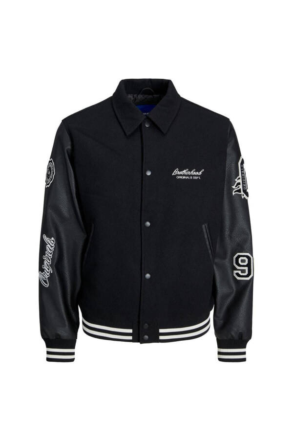 Varsity Erkek Siyah Ceket (12252962-B) - 1