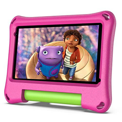 VASOUN Kids Tablet 7 Inch Tablet for Toddlers, Android Tablet 2GB RAM 32GB RAM Tablet for Kids with WiFi Dual Camera, Parental Control, Bluetooth, Kid-Proof with Kids Tablet Case for Boys Girls (Pink) - 1