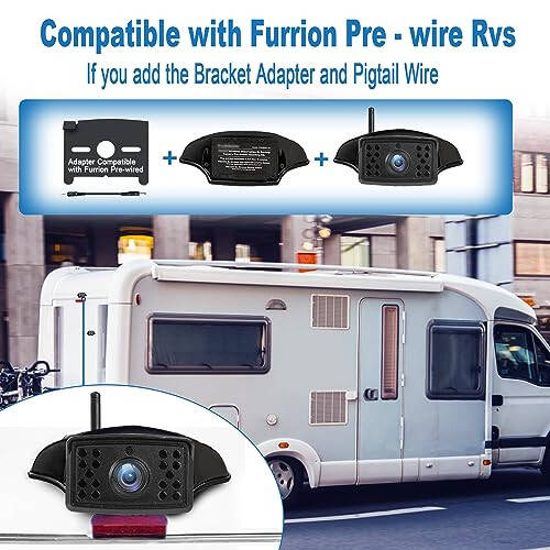 VASTEND 7 Inch RV Backup Camera Wireless, HD 1080P DVR Backup Camera High-Speed Rear View Observation System Stable Signals for RVs, Trucks, Trailers, IP69 Waterproof IR Night Vision - 5