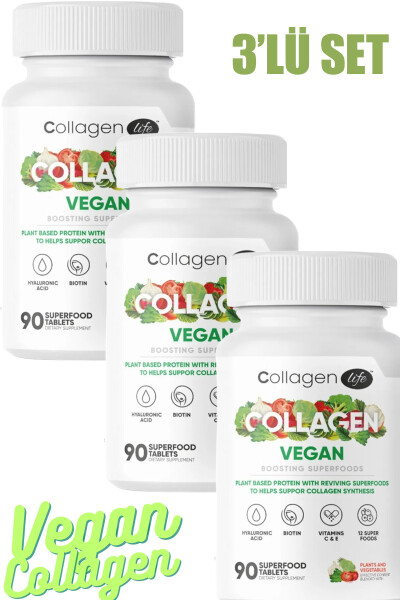 Vegan Collagen Support with 3x Biotin, Hyaluronic Acid, Amino Acids, and Plant-Based Protein Powder 270 - 1