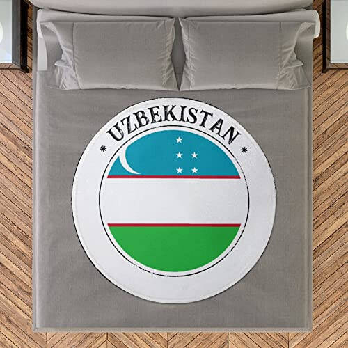 VEHFA Uzbekistan Blanket Double Sided Uzbekistan National Flag Throw Blanket 59 Inches Novelty Soft Blanket for Adult and Kids Country Souvenir Blanket Large Gift for Friend Men Women - 7