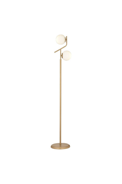 Velar Vintage White Glass Modern Design Metal Floor Lamp - 11