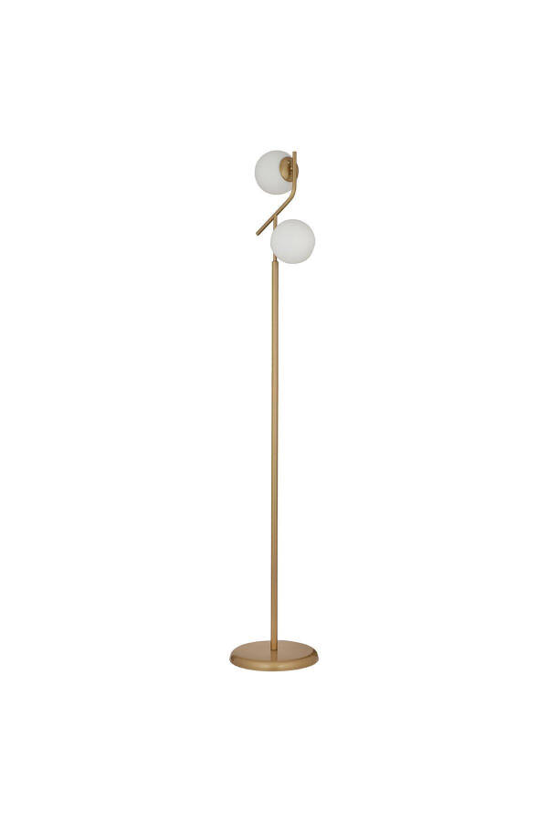 Velar Vintage White Glass Modern Design Metal Floor Lamp - 5