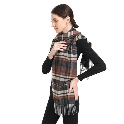 Velurie Women Winter Scarf Elegant Shawl Wrap Men Supreme Comfort Style Cashmere Feel Unisex Exquisite Timeless Design - 3