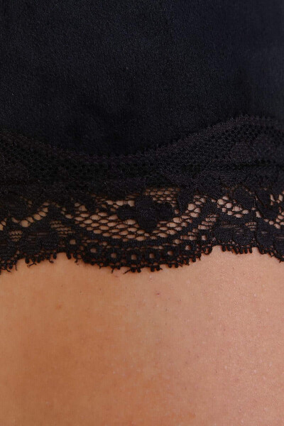 Velvet Elastic Waist Lace Shorts - 6