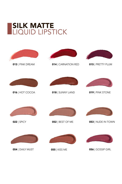 Velvet Texture Liquid Matte Lipstick - Silk Matte Liquid Lipstick - 002 FALL ROSE - 8690604397280 - 30