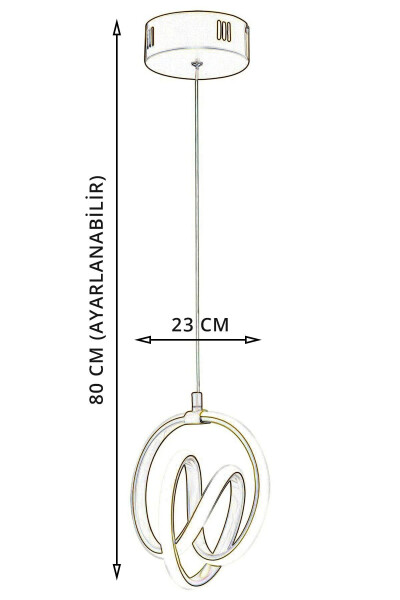 Venita Vintage Modern Pendant Daylight LED Chandelier Living Room Kitchen Room Hall LED Chandelier - 3