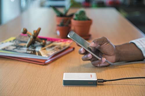 Ventev Powercell 6000 Portable Battery | Power Bank with Two USB Ports | 6000 mAh, Rapid Charge | Ultra Compact External Battery Pack for Smartphone, Tablet, Headset - 6