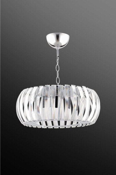 Venus Silver 22 Cm Crystal Stone Chandelier with T. Installation - 9