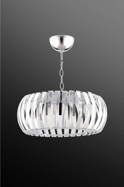 Venus Silver 22 Cm Crystal Stone Chandelier with T. Installation - 2