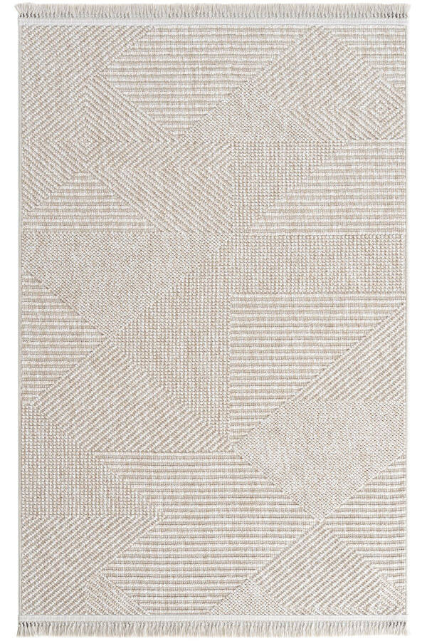 Vera 1455 Beige Soft Textured Rug Carpet Living Room Kitchen Corridor Cutting Runner Woven Machine Carpet - 17