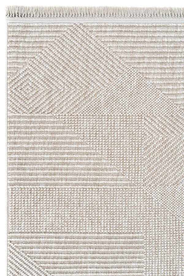 Vera 1455 Beige Soft Textured Rug Carpet Living Room Kitchen Corridor Cutting Runner Woven Machine Carpet - 19