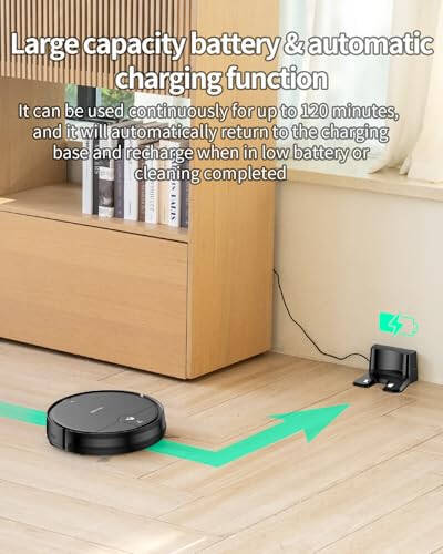 VersLife Robot Vacuum and Mop Combo, 2 in 1 Robotic Vacuum Cleaner with 3000Pa Suction, Remote/APP/Voice Control, Schedule Clean and Automatic Recharge, Ideal for Hard Floor, Carpet, Pet Hair - 7