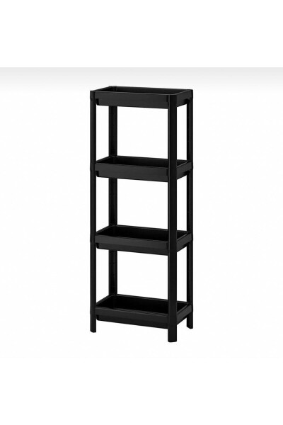 Vesken 4 Tier Kitchen Bathroom Organizer Shelf Unit (BLACK) - 2