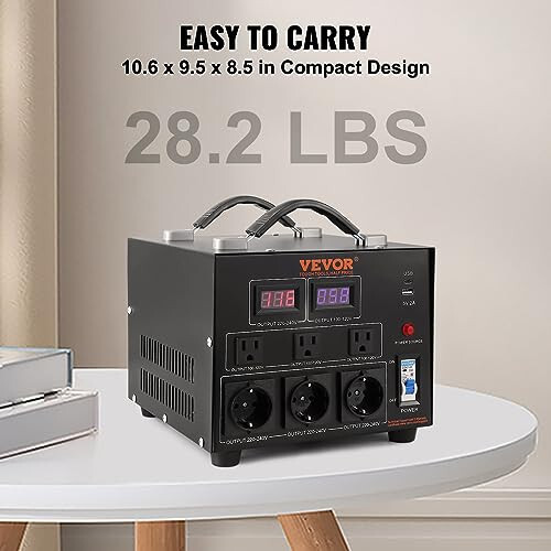 VEVOR Voltage Converter Transformer, 5000W, Heavy Duty Step Up/Down Transformer, Convert from 110 Volt to 220 Volt and from 220 Volt to 110 Volt, with US Outlet EU Outlet 5V USB Port, CE Certified - 6