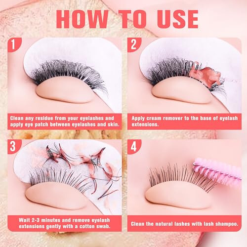 VEYES INC Cream Lash Remover for Lash Extensions 10g Low Irritation Eyelash Glue Remover Lash Tech Supplies for Professional or Salon Use Peach - 5