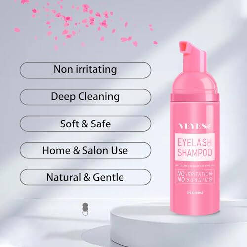 VEYES INC Lash Shampoo for Lash Extensions. Eyelash Wash for Extensions & Natural Lashes. Eyelash Extension Cleanser + Brush, Oil & Sulfate Free, 60ml. Lash Supplies for Salon & Home Care - 3