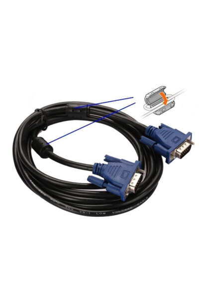 VGA Cable Display LCD Monitor Projector Connection Cable - Dual Filtered - 1.5 Meter - 6