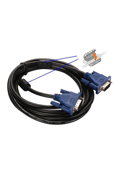 VGA Cable Display LCD Monitor Projector Connection Cable - Dual Filtered - 1.5 Meter - 14