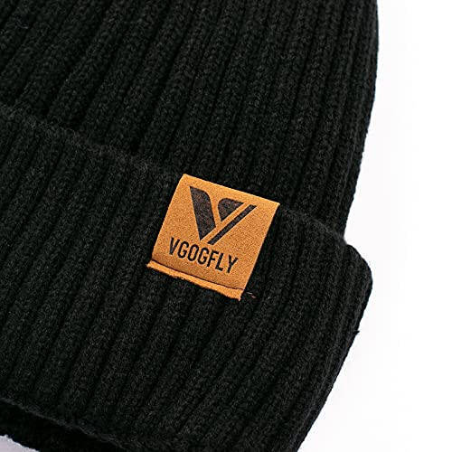 Vgogfly Lined Men Beanie Slouchy Knit Skull Cap Warm Stocking Hats Guys Women Striped Winter Beanie Hat - 4