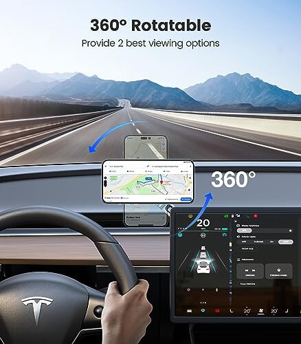 VICSEED Tesla Telefon Tutucu【En Güçlü Manyetik Güç】MagSafe Araba Tutucu Tesla Model 3 Model Y için, Katlanabilir Gizli Tesla Telefon Tutucu Tüm Telefonlara Uyar, Tesla Model Y Aksesuarları Tesla Model 3 Aksesuarları - 8