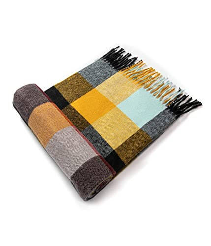 Villand Women's Wool Scarf - Cashmere Feel Winter Checked Scarves for Women, Large Soft Thick Shawls and Wraps with Gift Box - 4