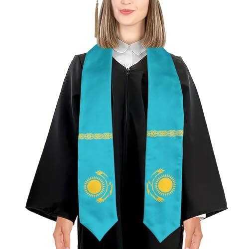 Vintage Flag Graduation Stole Scarf Shawl Sash for Abroad Student International Study - 5